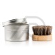 Men’s Wood Beard Brush – Small Round Bamboo Base