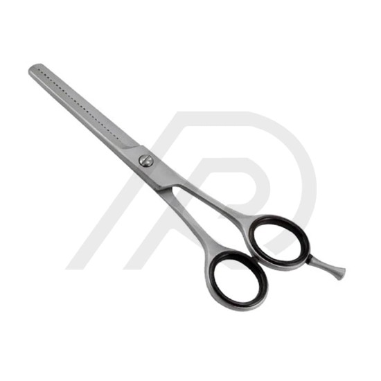 Slim line serrated barber scissor