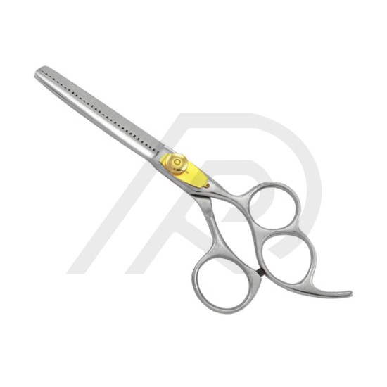 Serrated 3 finger barber scissor