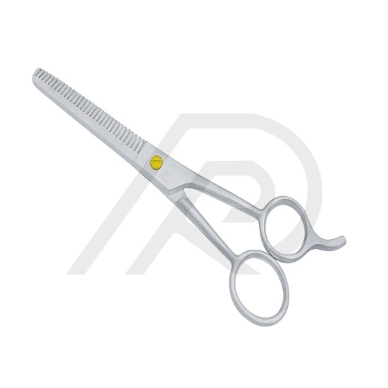 Mini serrated blade barber scissor