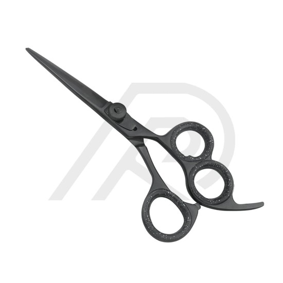 Black Titanium Razor Edge Barber Scissors