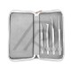 Gold and chrome eyelash tweezers 8 pieces set
