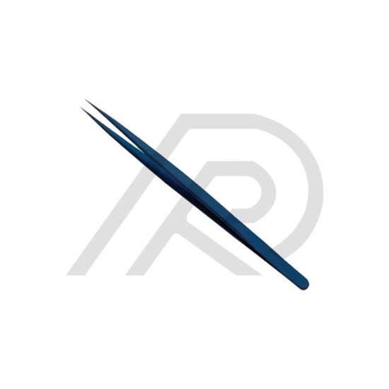 Eyelash Tweezers Blue Plasma Coated