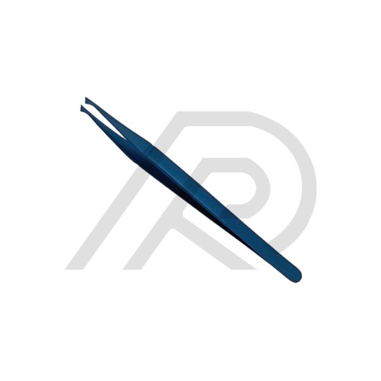 Eyelash Tweezers Blue Plasma Coated