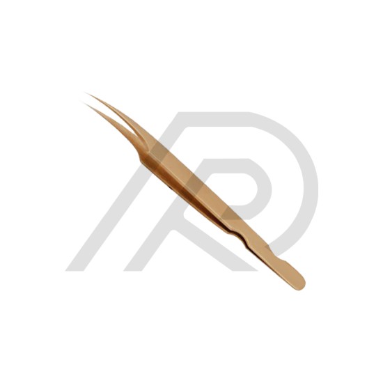 Eyelash Tweezers Gold Plasma Coated