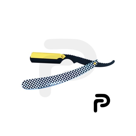 Black & white Paper Coated Straight Shaving Razor