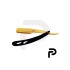 Gold & Black Straight Shaving Razor