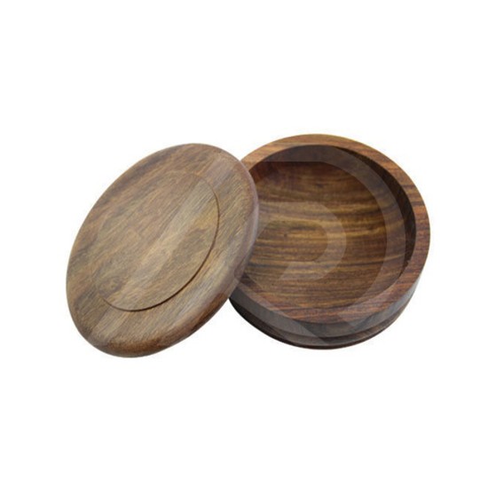 Handcrafted Dark Shaving Bowl With Lid