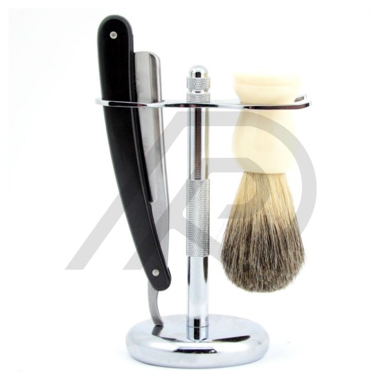 Cut Throat Razor Kit with Badger Shaving Brush