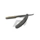 Straight Shaving Razor Black and Gold 24 karat