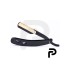 Straight Shaving Razor Black and Gold Handle