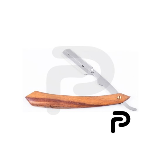 Straight Shaving Razor Natural wood Handle