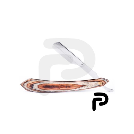 Straight Shaving Razor Natural wood Handle