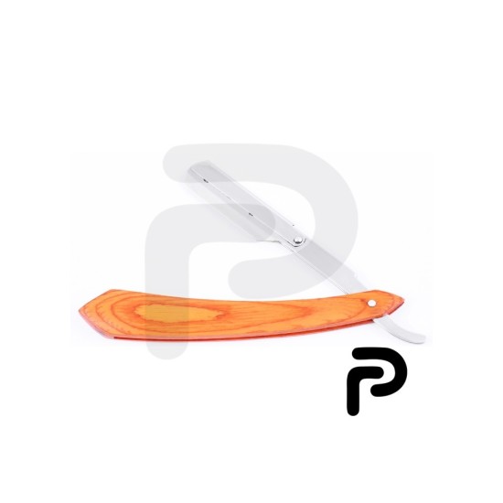 Straight Shaving Razor Natural wood Handle