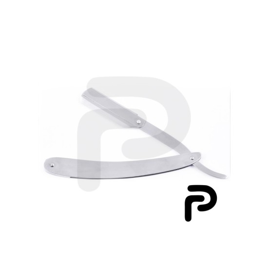 Straight Shaving Razor Stainless Steel Handle Satin Finish