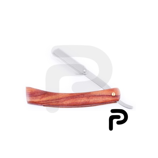 Wood handle Straight Razor replaceable blade